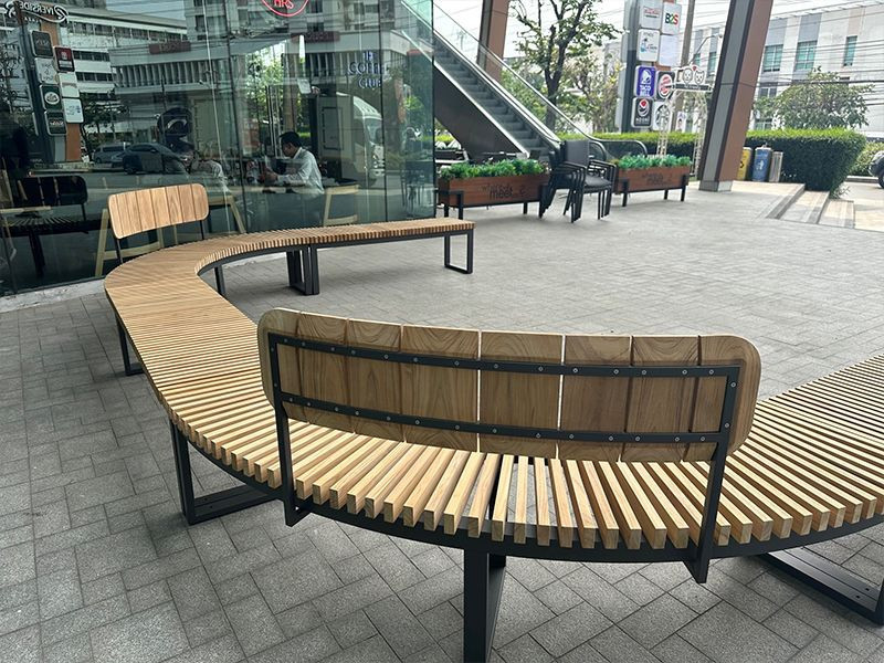 Mandalay Curved Backless Bench