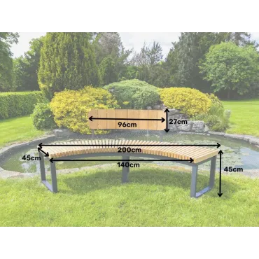 Mandalay Curved Backless Bench | FSC® Certified  - 41