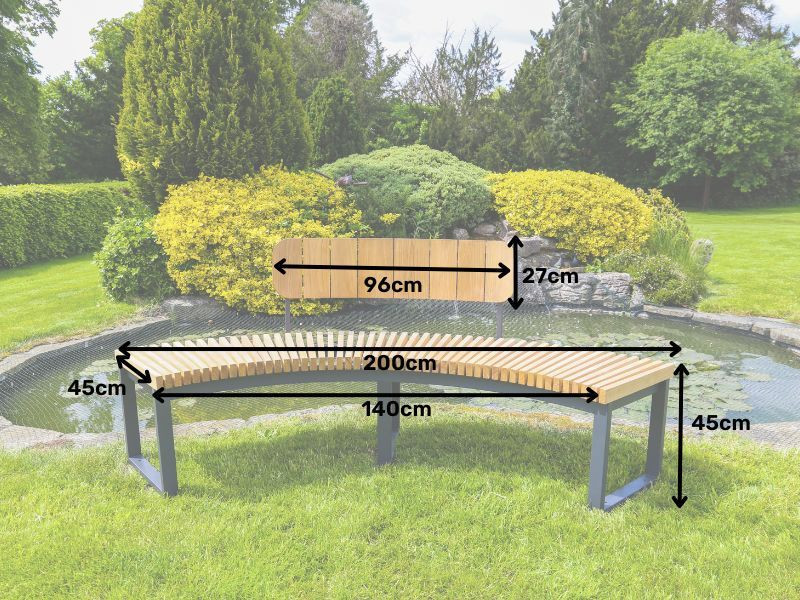 Mandalay Curved Backless Bench