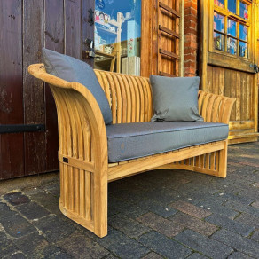 Spring Bench Cushion | Black Pinstripe  - 5