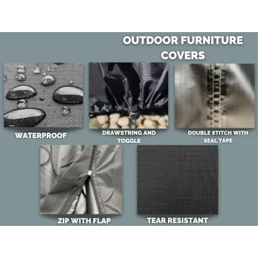 Breathable Round Table Weather Cover - Large 185cm