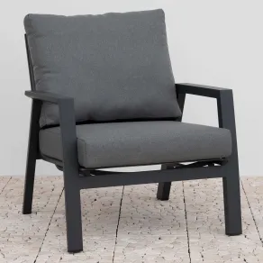 Zara Lounge Armchair - Grey  - 2
