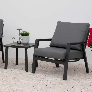 Zara 3pc Lounging Set & Square Side Table