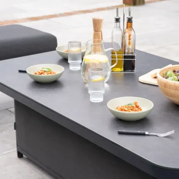 Duke Corner Fabric Aluminium Dining