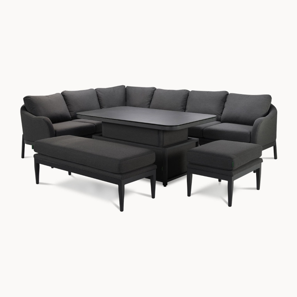 Duke Corner Fabric Aluminium Dining