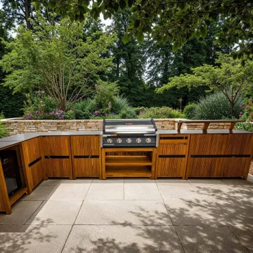 Amalfi Teak Outdoor Kitchen Set 1