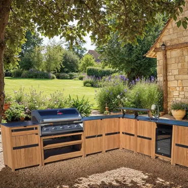Amalfi Teak Outdoor Kitchen Set 1