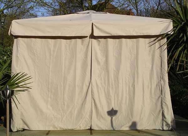 4m x 3m deluxe gazebo - side curtains