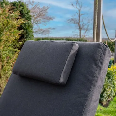 Talia Rattan Grande Reclining Sun Lounger Set of 2 & Side Table