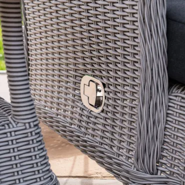 Talia Rattan Grande Reclining Sun Lounger Set of 2 & Side Table