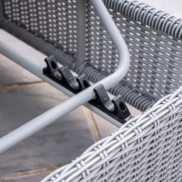 Talia Rattan Sun Lounger Set of 2 & Side Table
