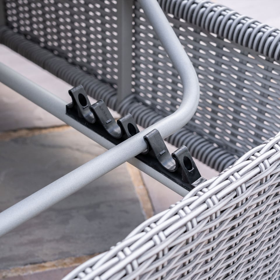 Talia Rattan Sun Lounger Set of 2 & Side Table