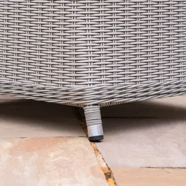 Talia L-Shaped Rattan Dining Set with Armchair & Bench - Rising Table