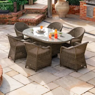 Isabella 6 Seat Rattan Dining Set