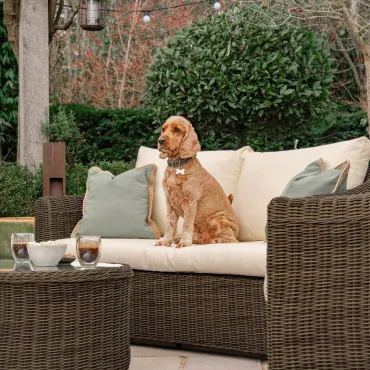 Isabella Rattan 2 Seater Sofa Lounging Set