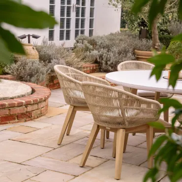 Madison 6 Seat Dining Acacia Wood Rope Dining