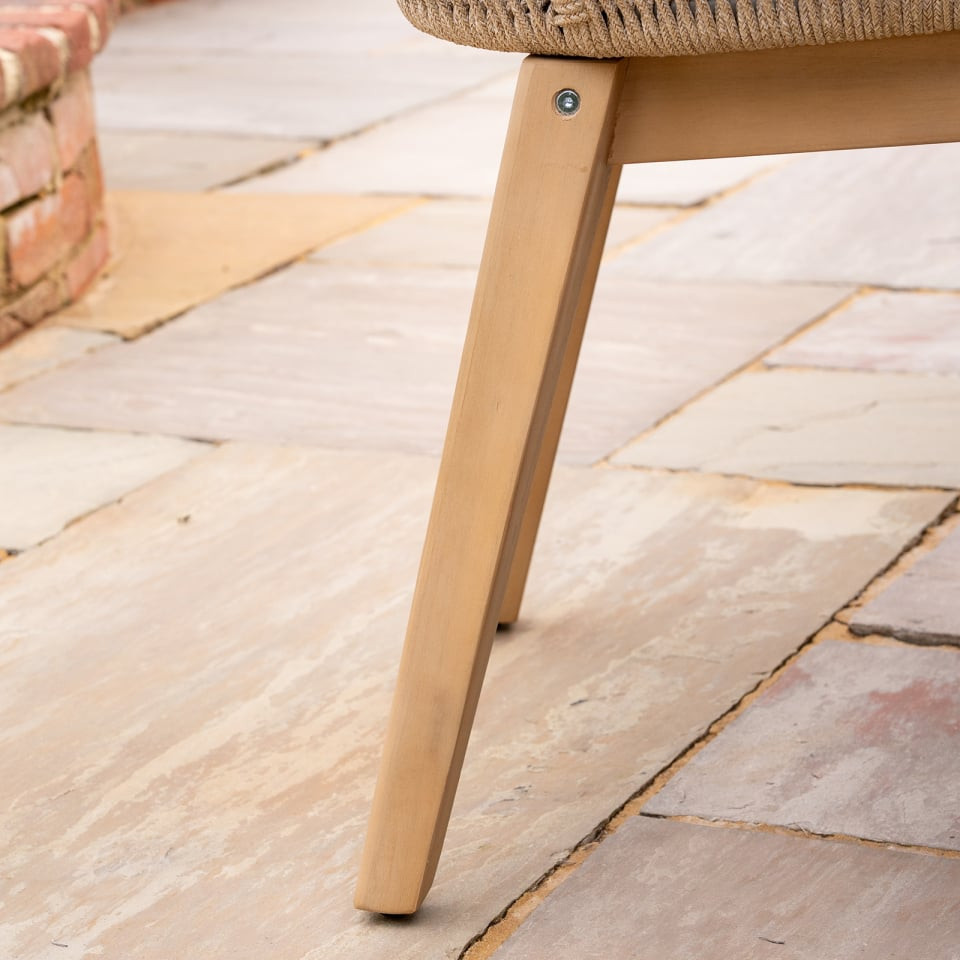 Madison 6 Seat Dining Acacia Wood Rope Dining