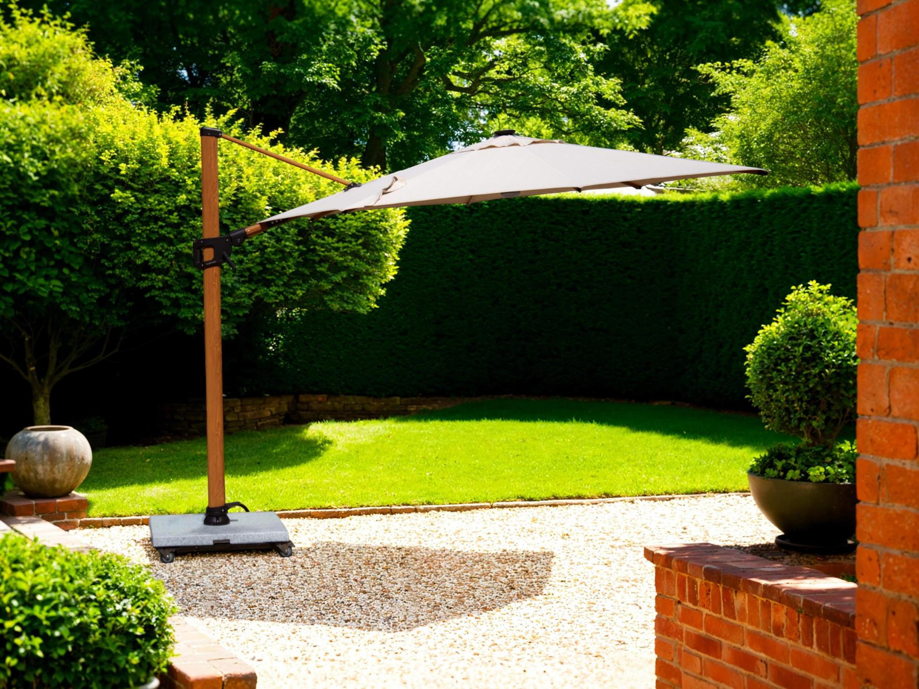 Pisa 3.5M Dia Cantilever Parasol & LED Lights