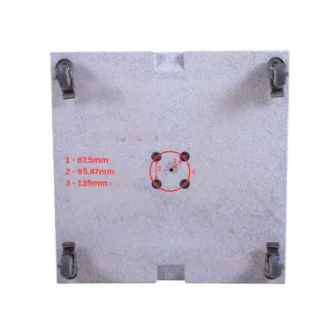 Granite base with wheels 100kg