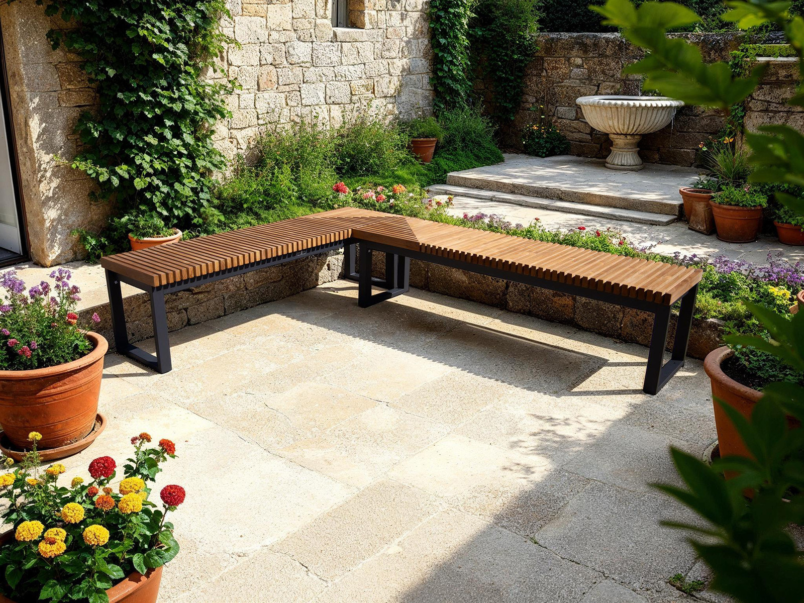 Mandalay Backless Corner Bench