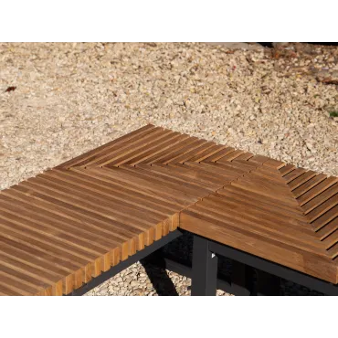 Mandalay Backless Corner Bench FSC®  - 4