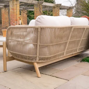 Madison Wood Rope Corner Sofa Lounging Set