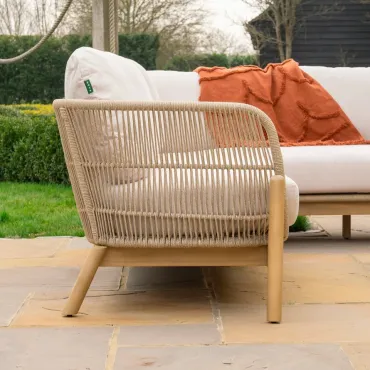 Madison Wood Rope Corner Sofa Lounging Set