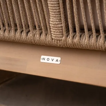 Madison Wood Rope Corner Sofa Lounging Set