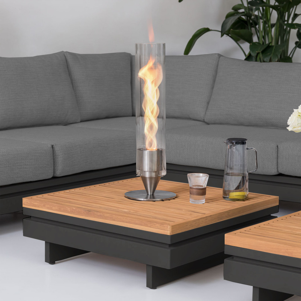 Bryson Aluminium Wood Large Corner Sofa