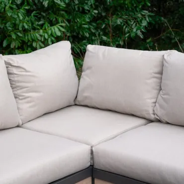 Lyon Aluminium Wood Look Corner Sofa