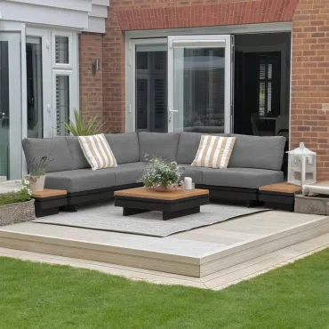 Bryson Aluminium Wood Corner Sofa