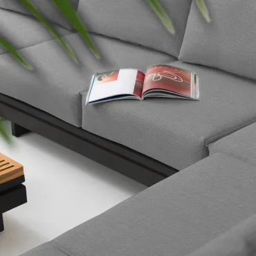 Bryson Aluminium Wood Corner Sofa