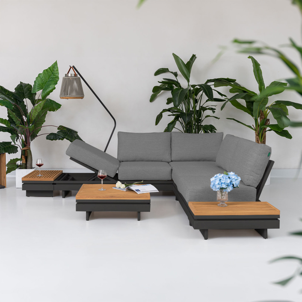 Bryson Aluminium Wood Corner Sofa