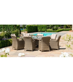 winchester 8 Seater Oval Venice Fire Pit Dining
