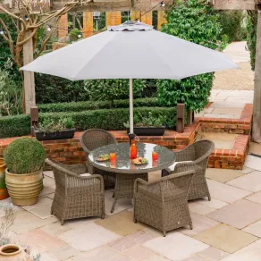 Isabella 4 Seat Rattan Dining Set
