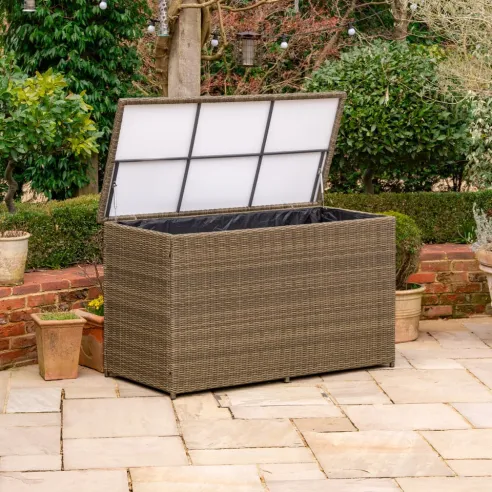 Large Isabella Rattan Storage Box in Dark Sand  - 2