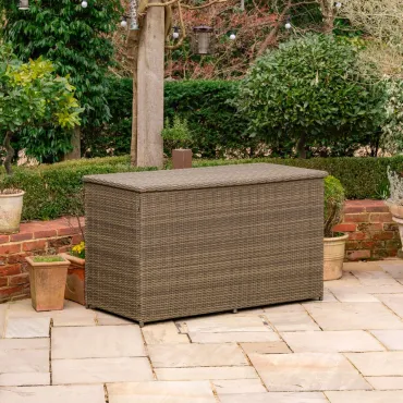 Large Isabella Rattan Storage Box in Dark Sand