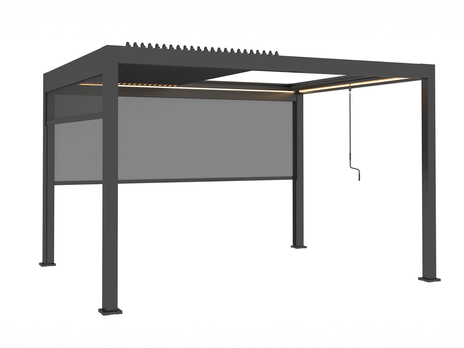 Neptune 4 x 3m LED Retractable Roof Gazebo