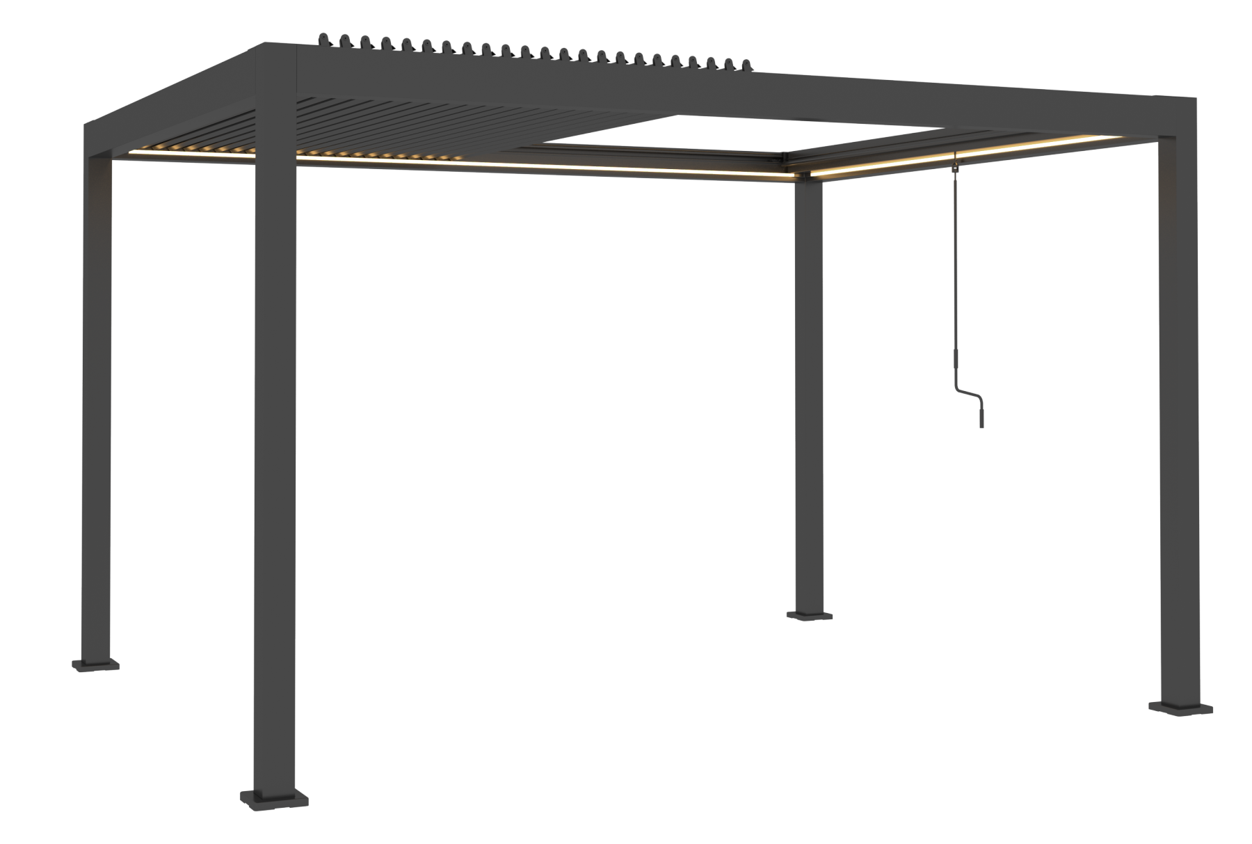 Neptune 4 x 3m LED Retractable Roof Gazebo