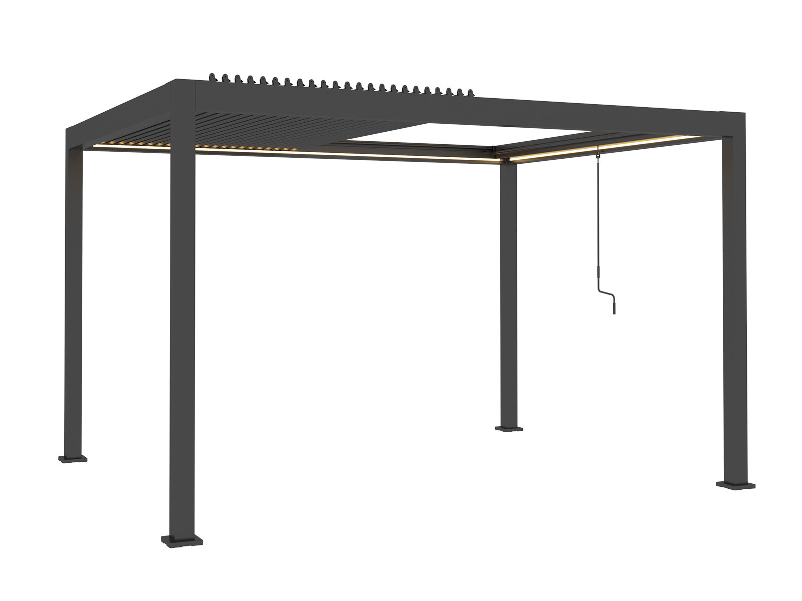 Neptune 4 x 3m LED Retractable Roof Gazebo