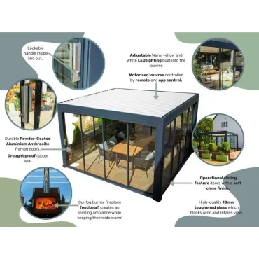 Mirage 5M x 4M Bioclimatic Pergola  - 33