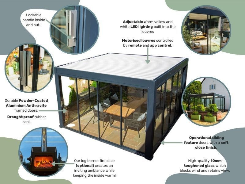 Mirage 5M x 4M Bioclimatic Pergola
