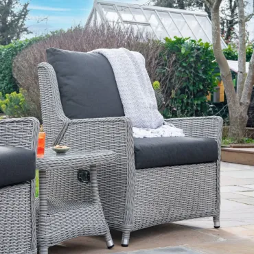 Talia Rattan Grande 3 Piece Reclining Lounging Set  - 6