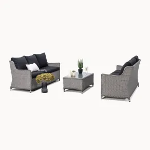 Talia Rattan 3 Seater Sofa Suite Lounging Set  - 2