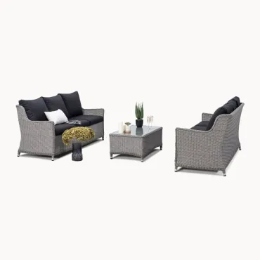 Talia Rattan 3 Seater Sofa Suite Lounging Set