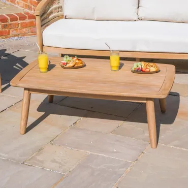 Matilda Rattan Wood 2 Seater Sofa Lounging Set  - 10