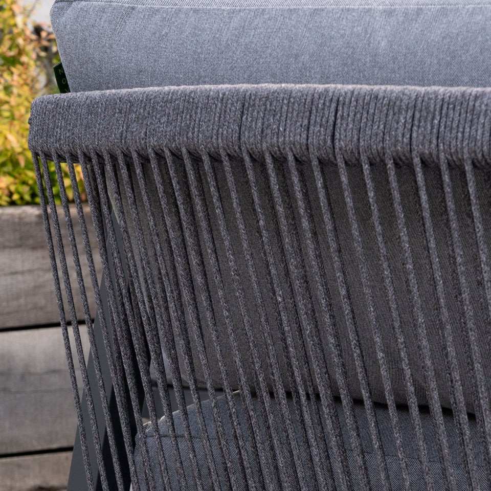 Teagan Aluminium Rope 3 Seater Sofa Lounging