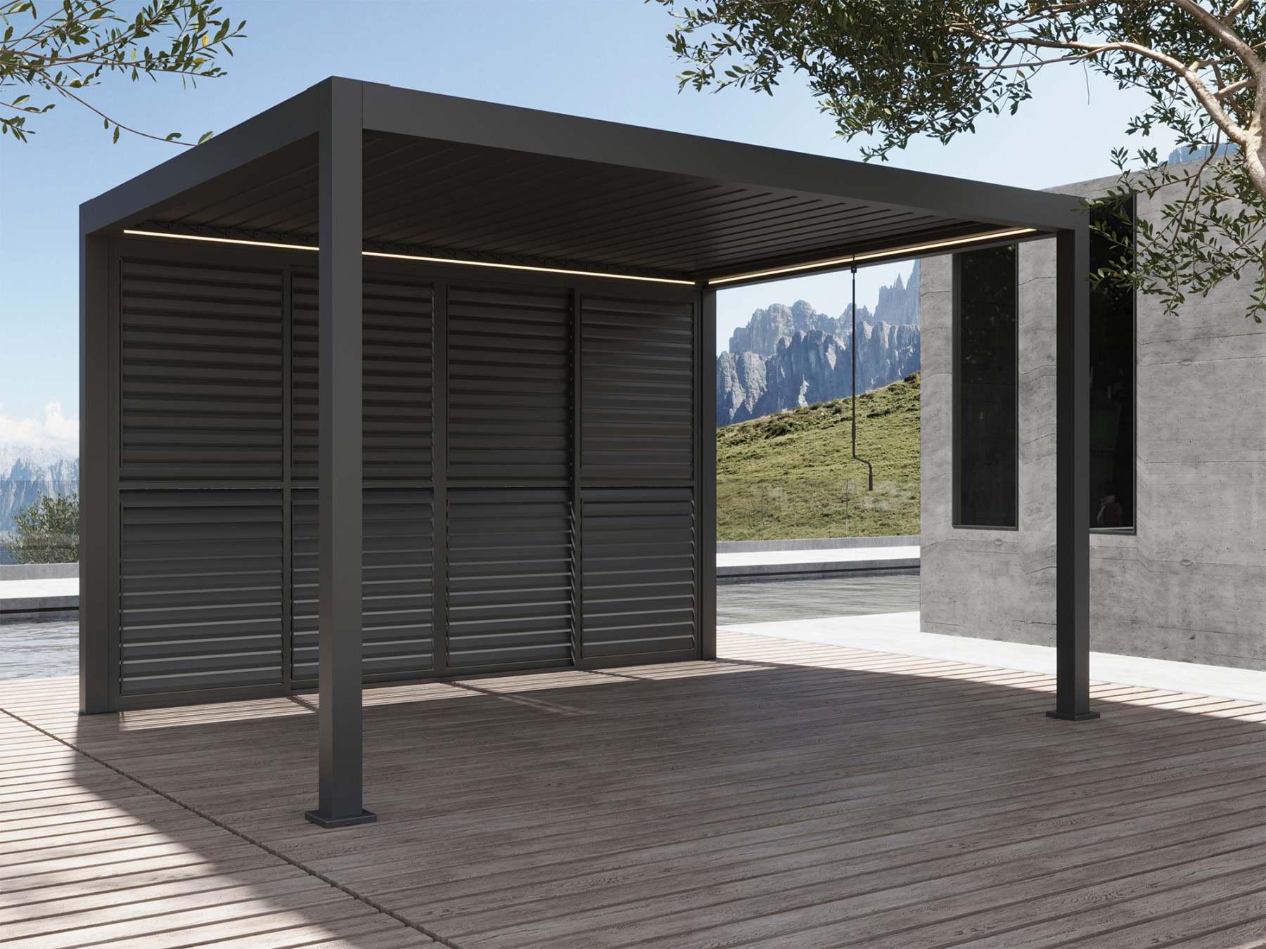 Neptune Sliding Shutter Adjustable - Louvers