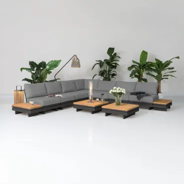 Bryson Aluminium Wood Deluxe Corner Sofa