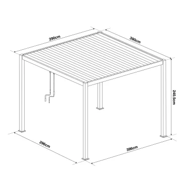 Jupiter 3m x 4m Aluminium Pergola Frame